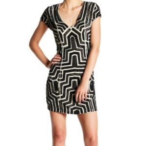 Parker Serena Beaded Sequin Dress NWT